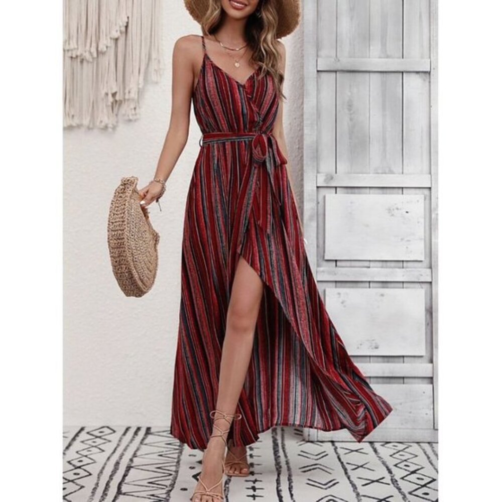 Ombre Off Shoulder Fold Pleated Detail Dress